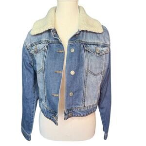 Vintage Castro Jeans Denim Jacket Blue Cotton Long Sleeve Button Pockets Gorp